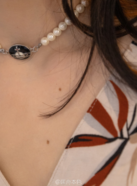 匡舟本色 vintage 法式复古中古巴洛克西太后土星珍珠 项链颈链