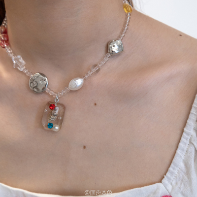 匡舟宝石海星贝壳项链