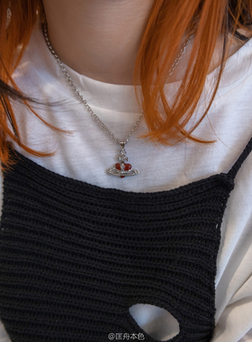 匡舟日本中古土星西太后金属项链