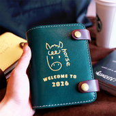 头层植鞣牛皮2026马年新品 活页手帐本A7奇葩A6随身旅行笔记小本子