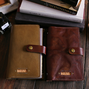 新款真皮现金存单本简约复古多功能百元大钞零钱收纳册长款钱夹