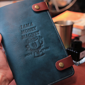 真皮定期存单收纳本银行票据支票大额存单本多功能发票收据定页本