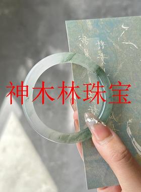 玛瑙玉髓手镯冰种雪翠玉镯金丝玉圆条玉镯子新中式国风百搭女款镯
