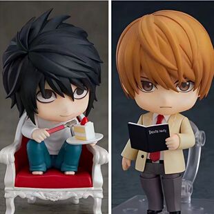 Q版粘土 死亡笔记 1160# 夜神月 1200 L 2.0 可动换脸公仔 手办