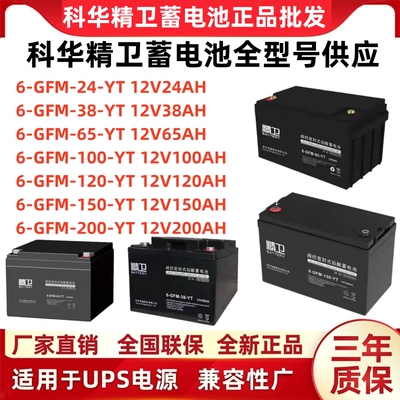 科华精卫蓄电池6-GFM-100-YT/ 12V100AH/12V65AH/12V38AH/12V24AH