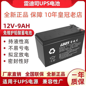 雷迪司UPS蓄电池12V9AH