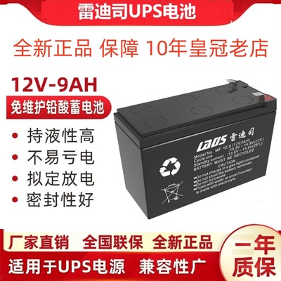 雷迪司UPS蓄电池12V9AH-100AH