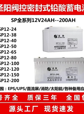 圣阳UPS蓄电池SP12-100/12V17AH24AH38AH65AH100AH120AH/150AH