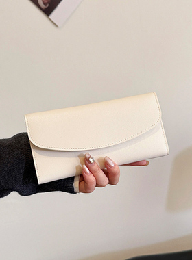 钱包女长款2025新款手拿包大容量多卡位时尚百搭简约薄款折叠钱夹