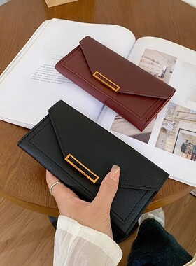 钱包女长款2025新款韩版潮时尚百搭大容量多卡位折叠手拿包零钱夹