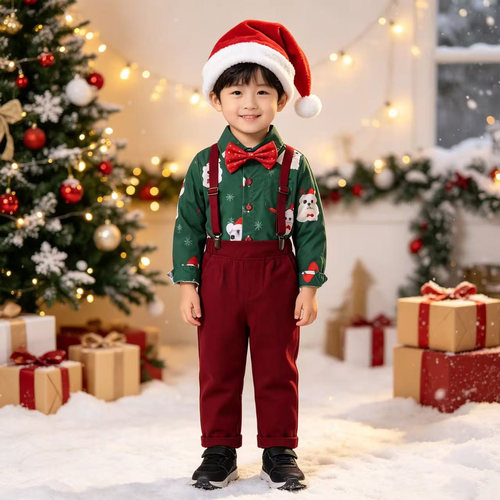 男童圣诞演出礼服两件套