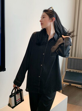 【夜澜柔境】春季新款睡衣冰丝睡衣高级感轻奢气质家居服女士套装