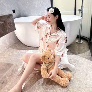 甜美可爱小红帽睡裙 甜甜茶话会 日系纯欲少女舒适透气夏季 薄款