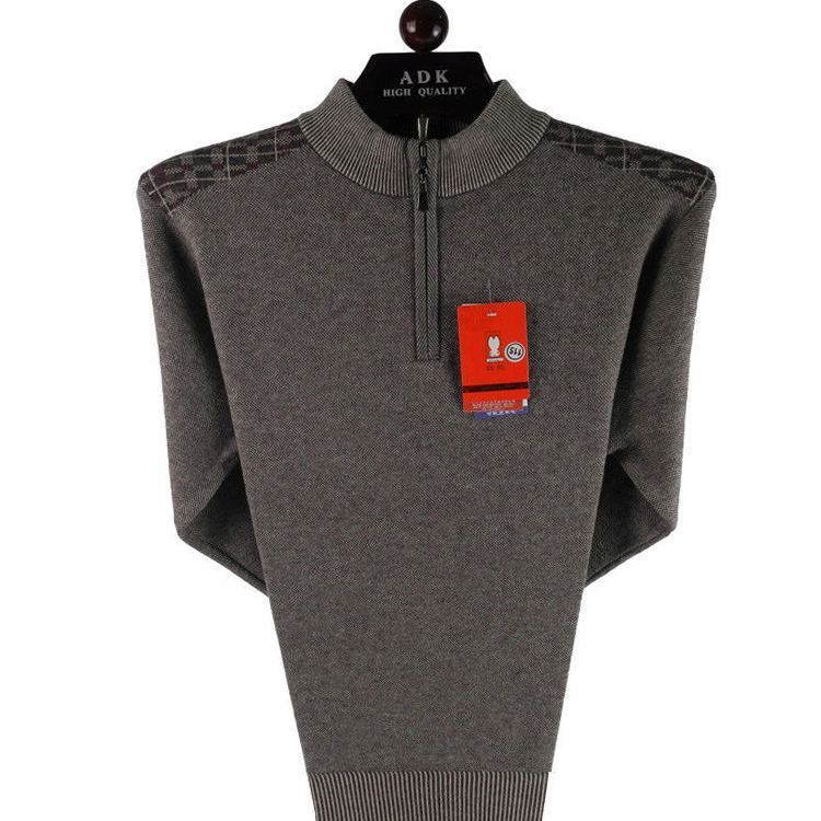 金兔爸爸装半高领拉链长袖毛衣厚