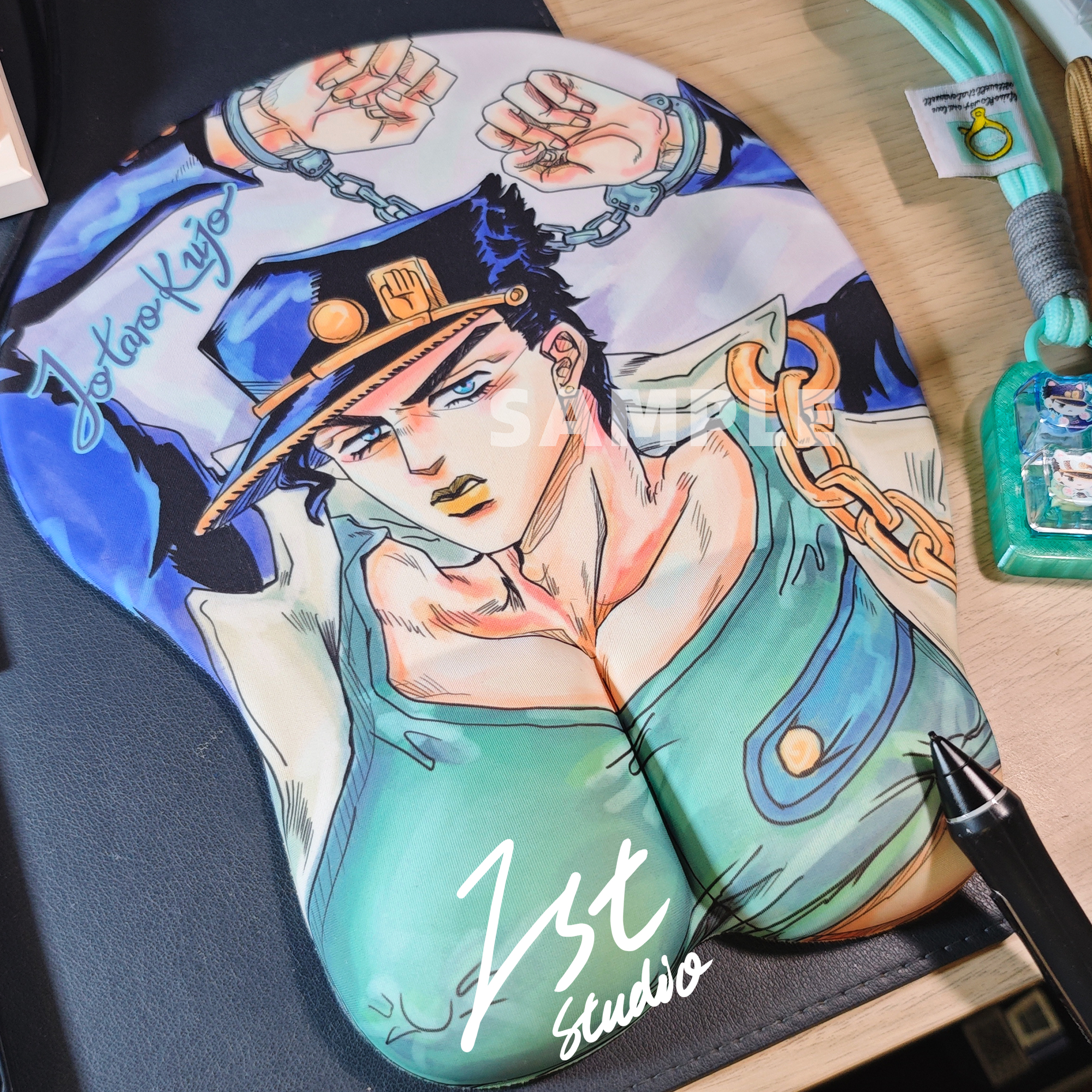 JOJO空条承太郎立体大胸肌鼠标垫