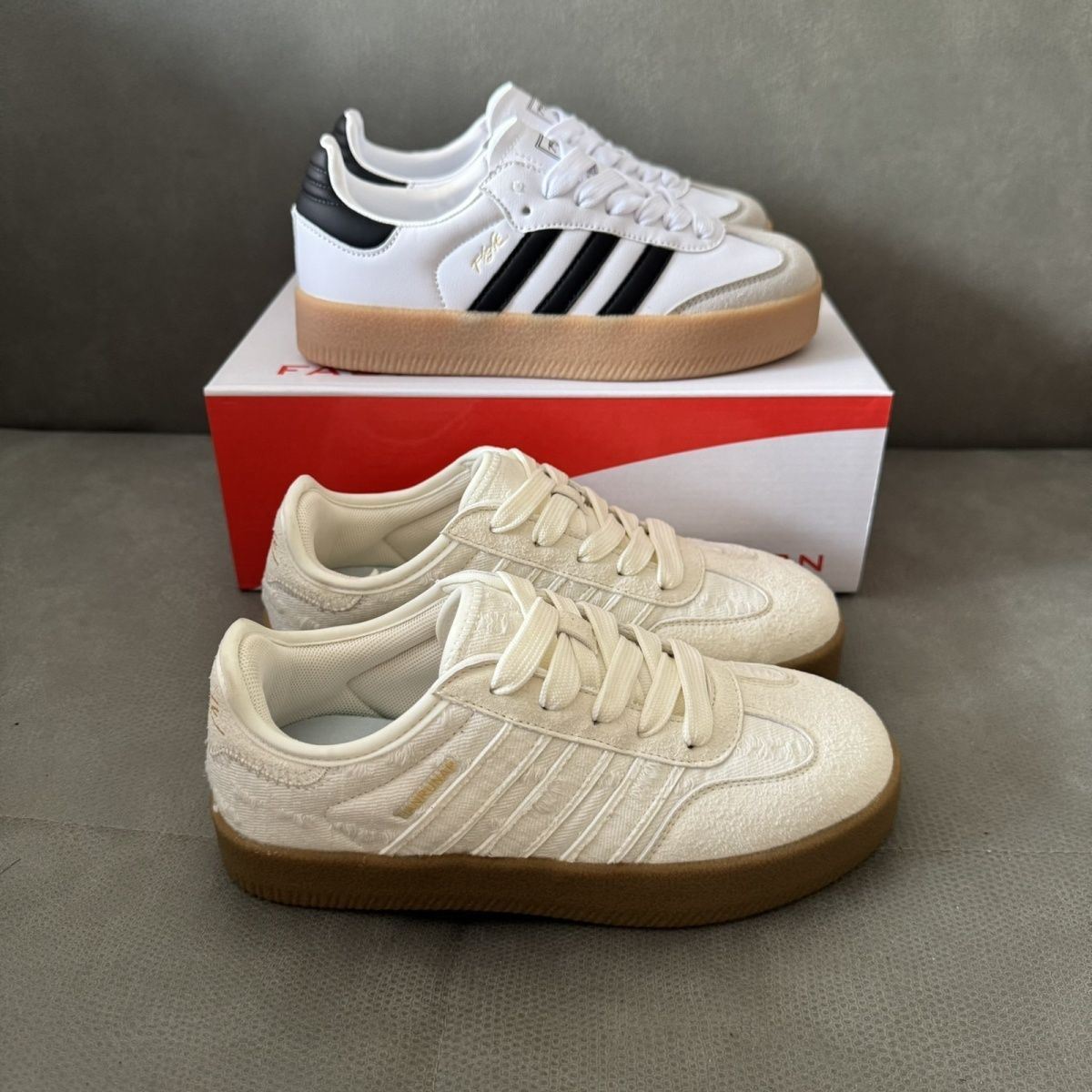 陈冠希同款厚底情侣德训鞋2025新款黑白潮流百搭男女运动休闲板鞋