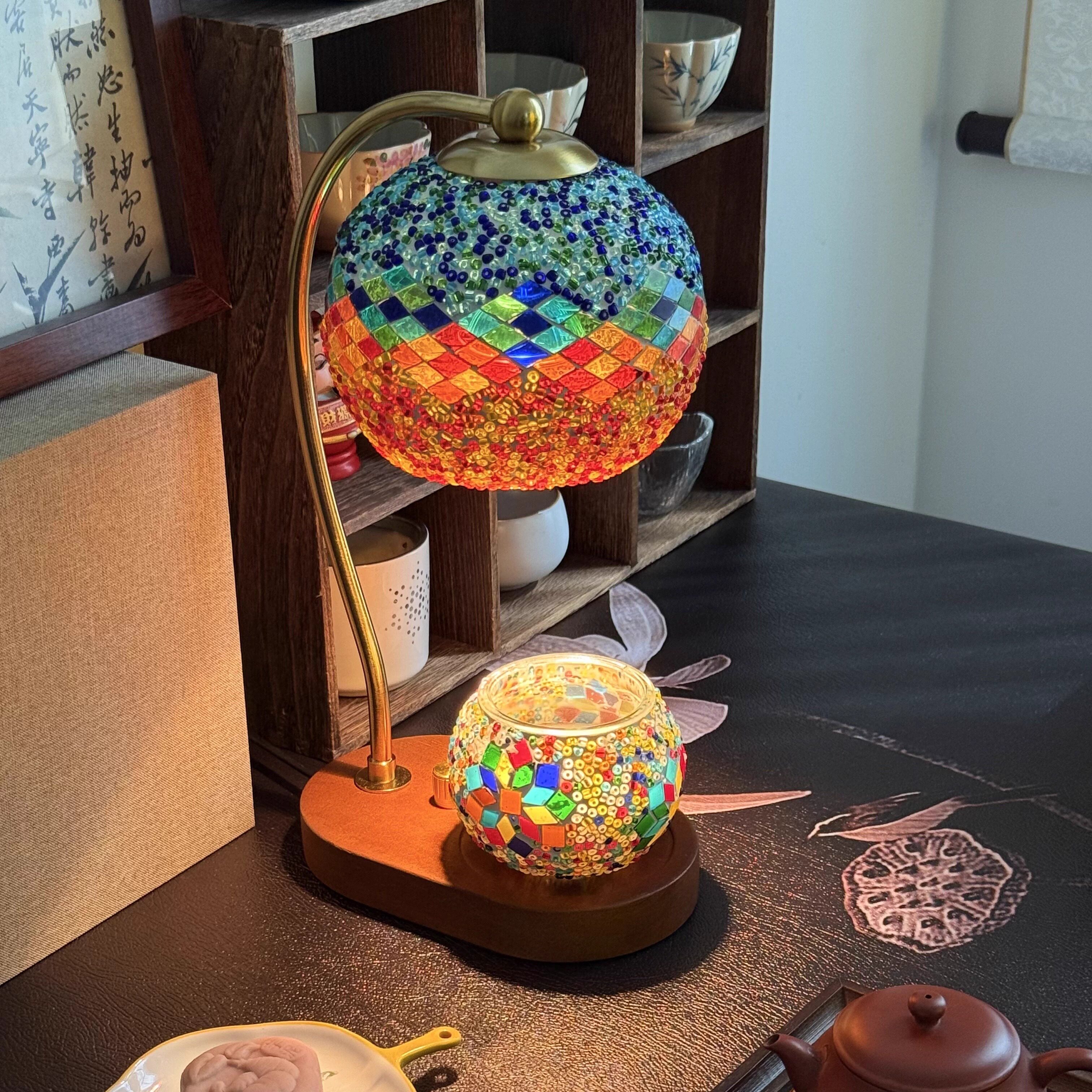 土耳其复古台灯香薰灯融蜡灯生日礼物复古卧室床头灯美式浪漫装饰