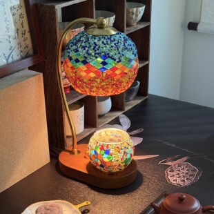 土耳其复古台灯香薰灯融蜡灯生日礼物复古卧室床头灯美式浪漫装饰