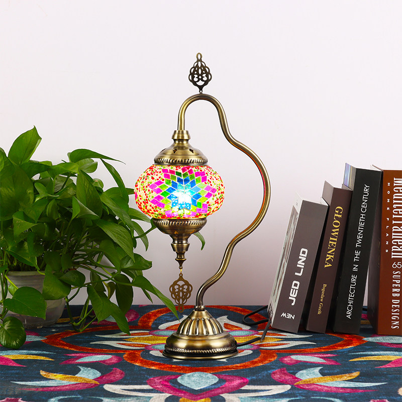 地中海复古浪漫礼品礼物特色创意卧室床头书房手工琉璃土耳其台灯