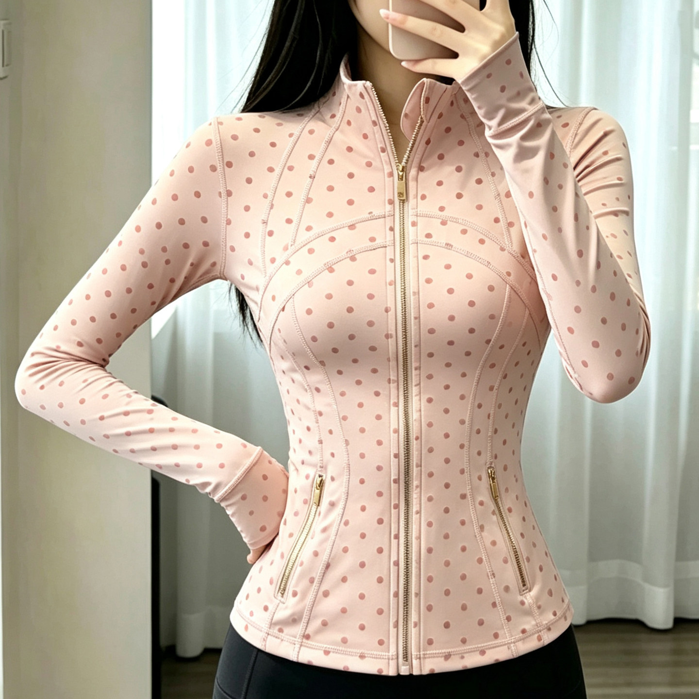 lulu同款修身外套平替外衣金拉链女款秋冬运动跑步健身瑜伽服上衣