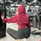 REYNA INTERNET CELEBRITY LOOSE HOODED PULLOVER SWEATSHIRT SOLID COLOR CINCHED WAIST SLIM HIGH-WAISTED CROP TOP ATHLEISURE JACKET WOMEN