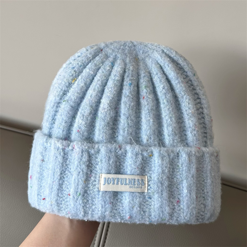 秋冬含羊毛软糯保暖毛线帽百搭潮