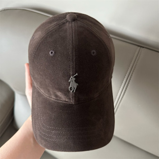 2025新款 麂皮棒球帽子女百搭显脸小鸭舌帽大头围软顶帽潮 秋冬韩版