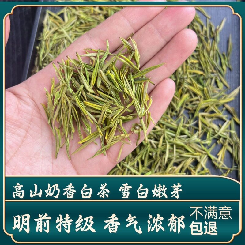【明前特级奶白】2026新茶奶香白茶新茶叶绿茶春茶御子恒雪白透图片