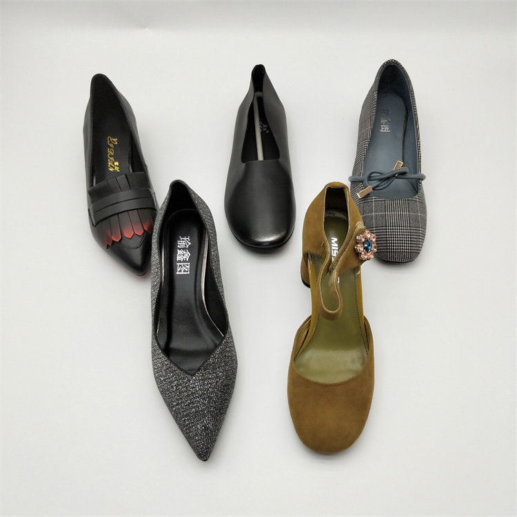 断码处理真皮牛皮孤品35码尖头浅口低跟平跟时尚百搭一脚蹬女单鞋