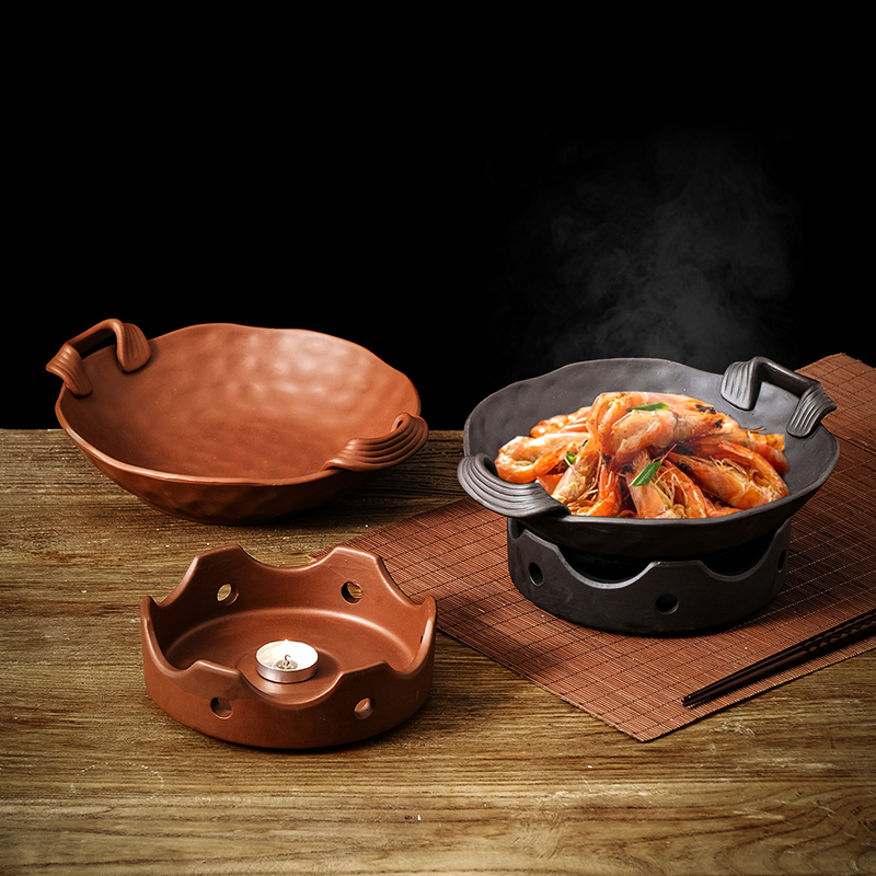 酒店湘菜老式辣椒炒肉粗陶餐具