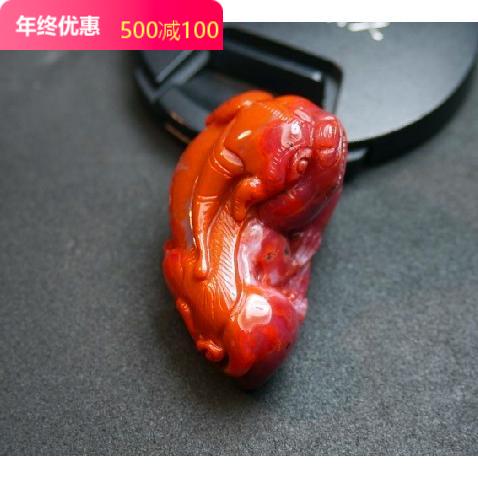 天然柿子红南红玛瑙佛吊坠挂坠雕刻件男女时尚饰品礼品配件特价H