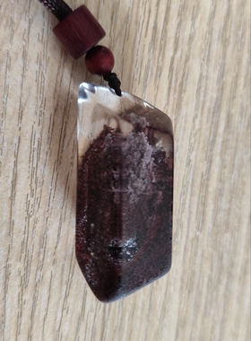 天然水晶红幽灵随形吊