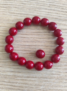 中东蜜蜡车厘红骨蜡小水滴珠手串11mm