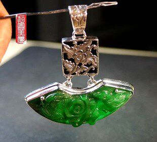 新古典主义花青铁龙生喜鹊登枝吊坠女搭配纯银项链时尚饰品特价