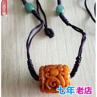 西藏散珠路路通项链古董老蜜蜡