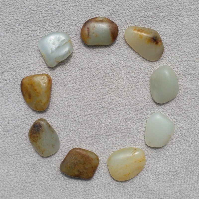 新疆和田玉籽料原石手链扁平款