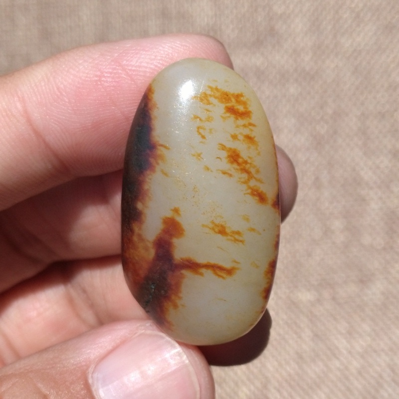新疆和田玉籽料原石吊坠天然枣红皮白玉天地皮独籽玉石手串挂件