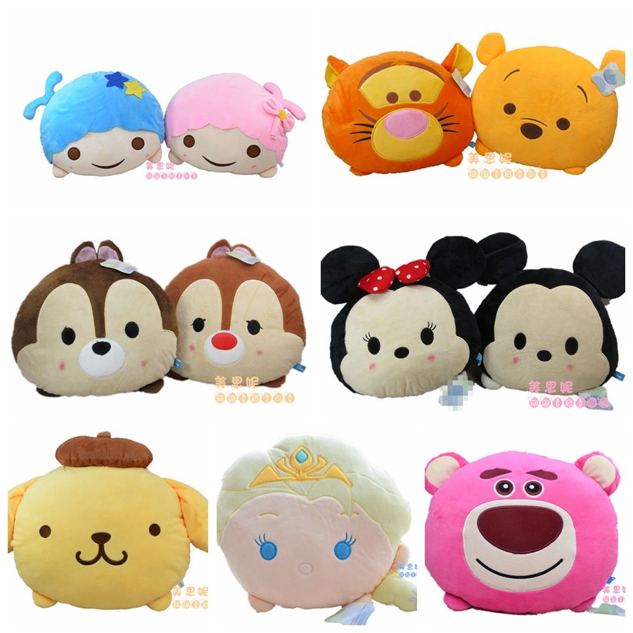 Set tsum Pillows Cartoon Plush Minnie Pooh princess Little Bear Three Pillow Cushionin the Toy/Childs/Puzzle/Building block/Model , Plush Fabric Toys  category - from Buy2taobao.com to provide professional Taobao agent buy service