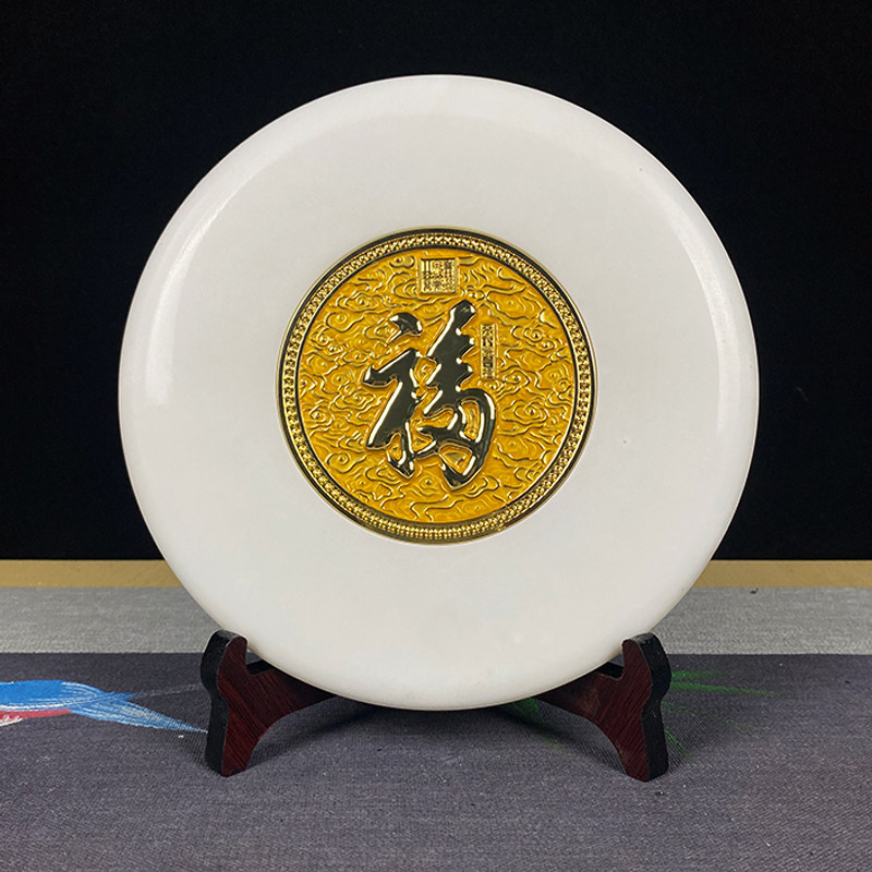 白玉合金福字摆件客厅酒柜电视柜中式工艺品玄关家居实用装饰品,家居饰品,装饰摆件,淘宝优惠券,粉丝福利购,淘宝优惠卷