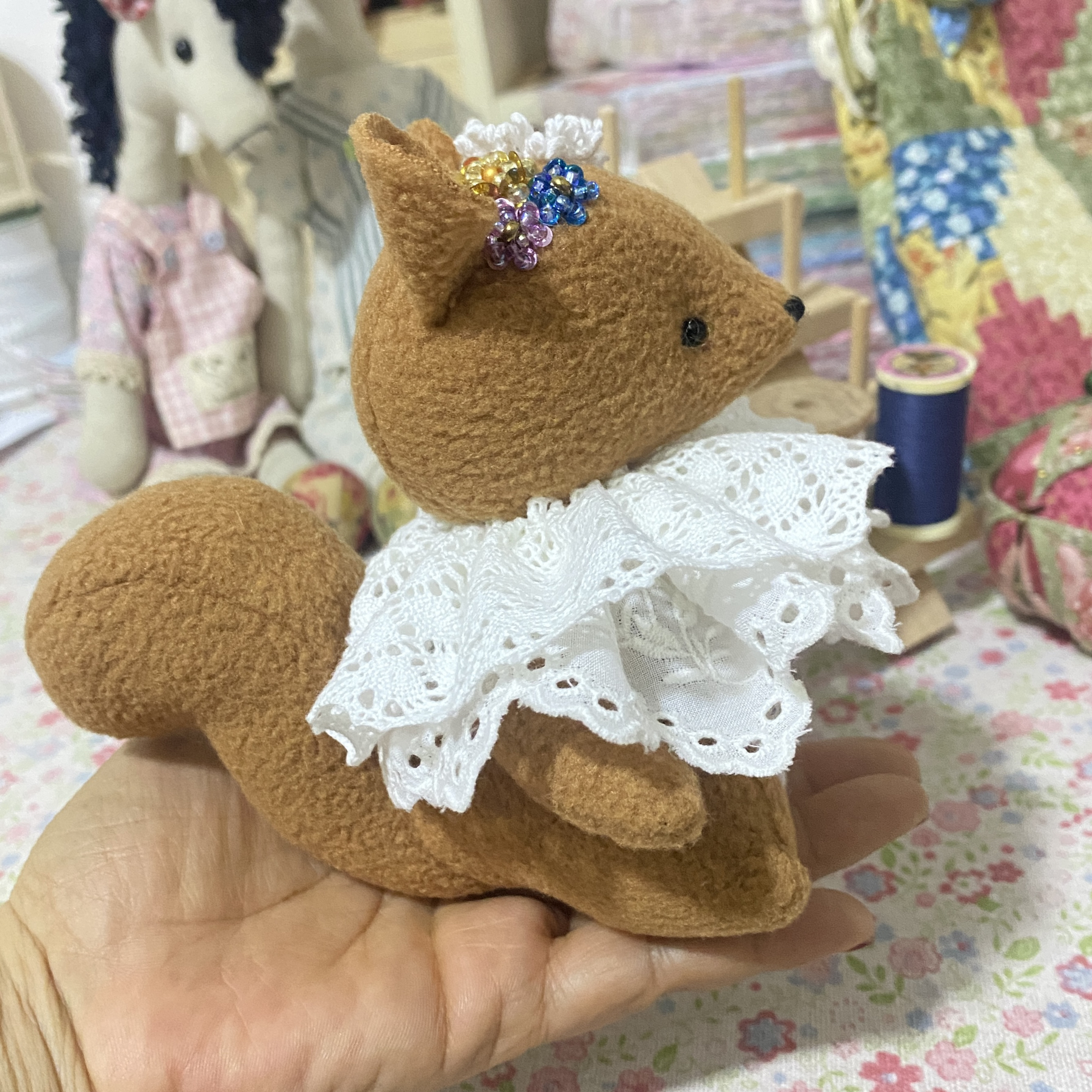 DIY手工布艺玩偶小松鼠材料包