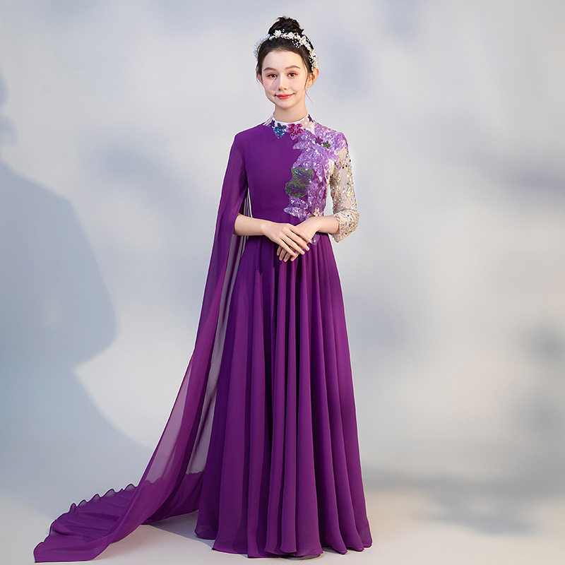 儿童古筝专业演出服2025年秋冬大童端中国风中学生艺考舞台表演服