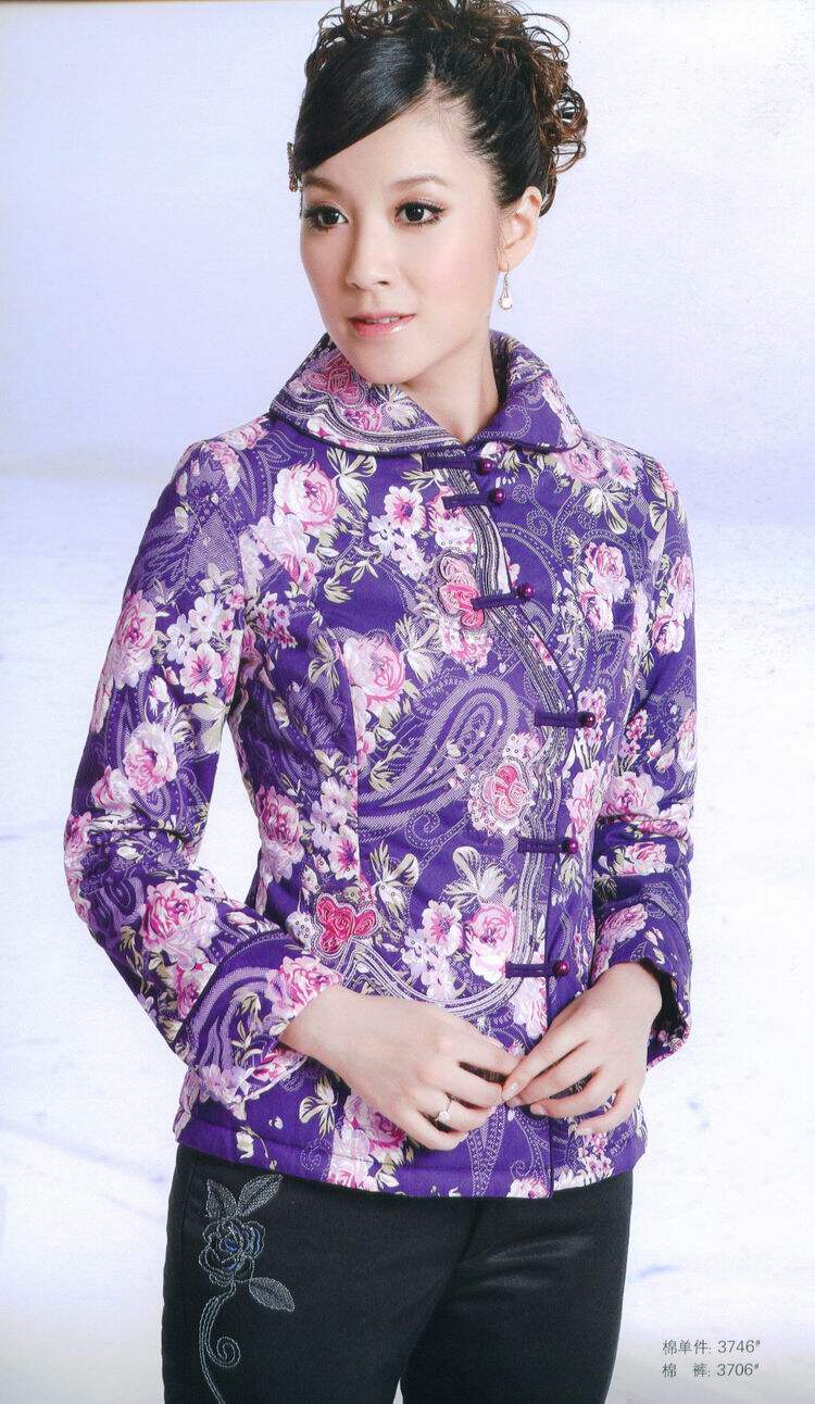 年前清仓 中式唐装女士冬款嫣之然中式绣花棉袄 绣花棉衣 S M  L