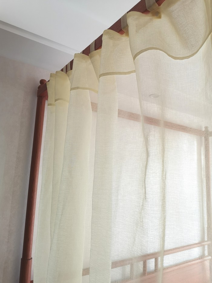 暗扣设计架子四柱床床幔帘头装饰纱帘蚊帐防尘定制床帘麻纱纱幔