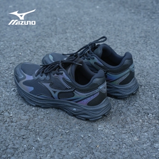 MIZUNO美津浓Racer S男鞋女鞋炫彩黑运动鞋轻便耐磨百搭跑步鞋