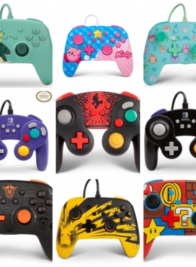 PowerA原装任天堂Switch手柄NGC马里奥 Animal宝可梦动森蓝牙无线