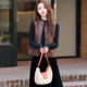 复古新中式 坎肩外套休闲马甲百搭潮 马夹女盘扣黑咖色水洗皮无袖