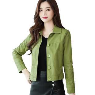 画艺比短款皮衣外套女休闲宽松皮夹克显瘦2025新款秋季显瘦时尚