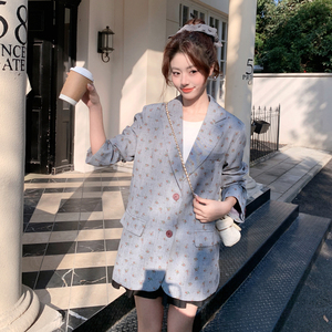 【新款】现货！9883 设计感气质碎花西装外套 P145控238图片