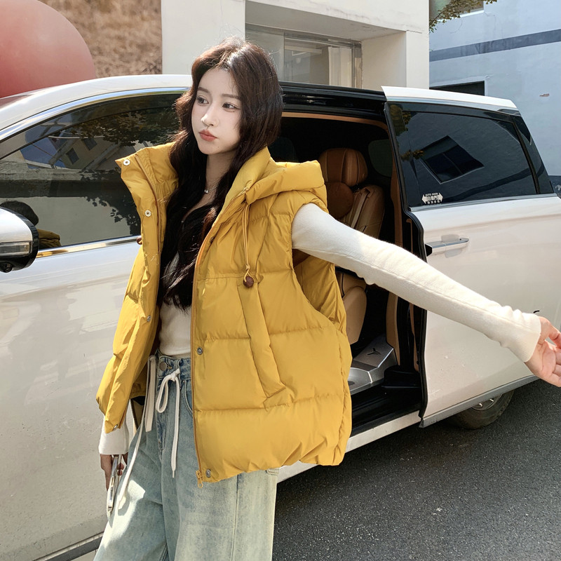新款现货！A85轻暖连帽90白鸭绒羽绒服马甲外套P235控348,女装羽绒服,浙宝125