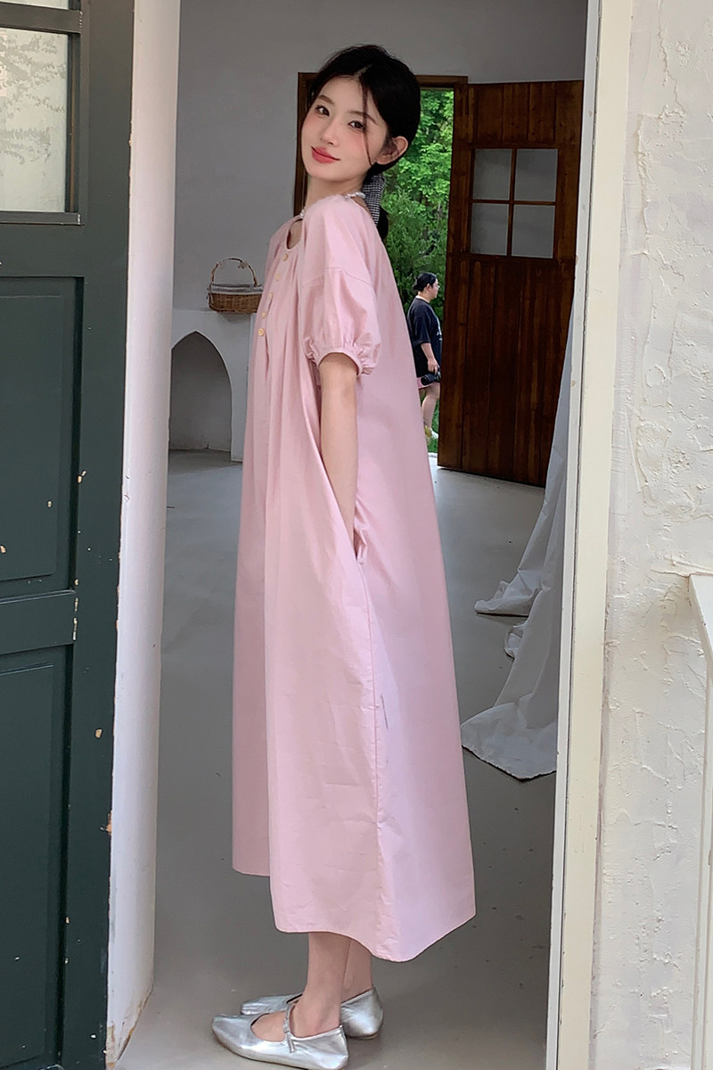 【新款】现货！夏季度假风粉色连衣裙9839-P115-控168,女装连衣裙,浙宝125
